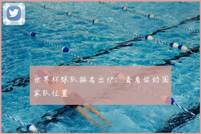 世界杯球队排名出炉:查看你的国家队位置